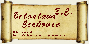 Beloslava Čerković vizit kartica